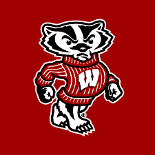 The Bucky Badger logo on a red background